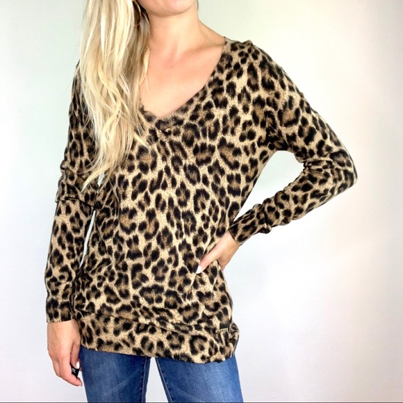 Michael kors leopard sweater Clearance